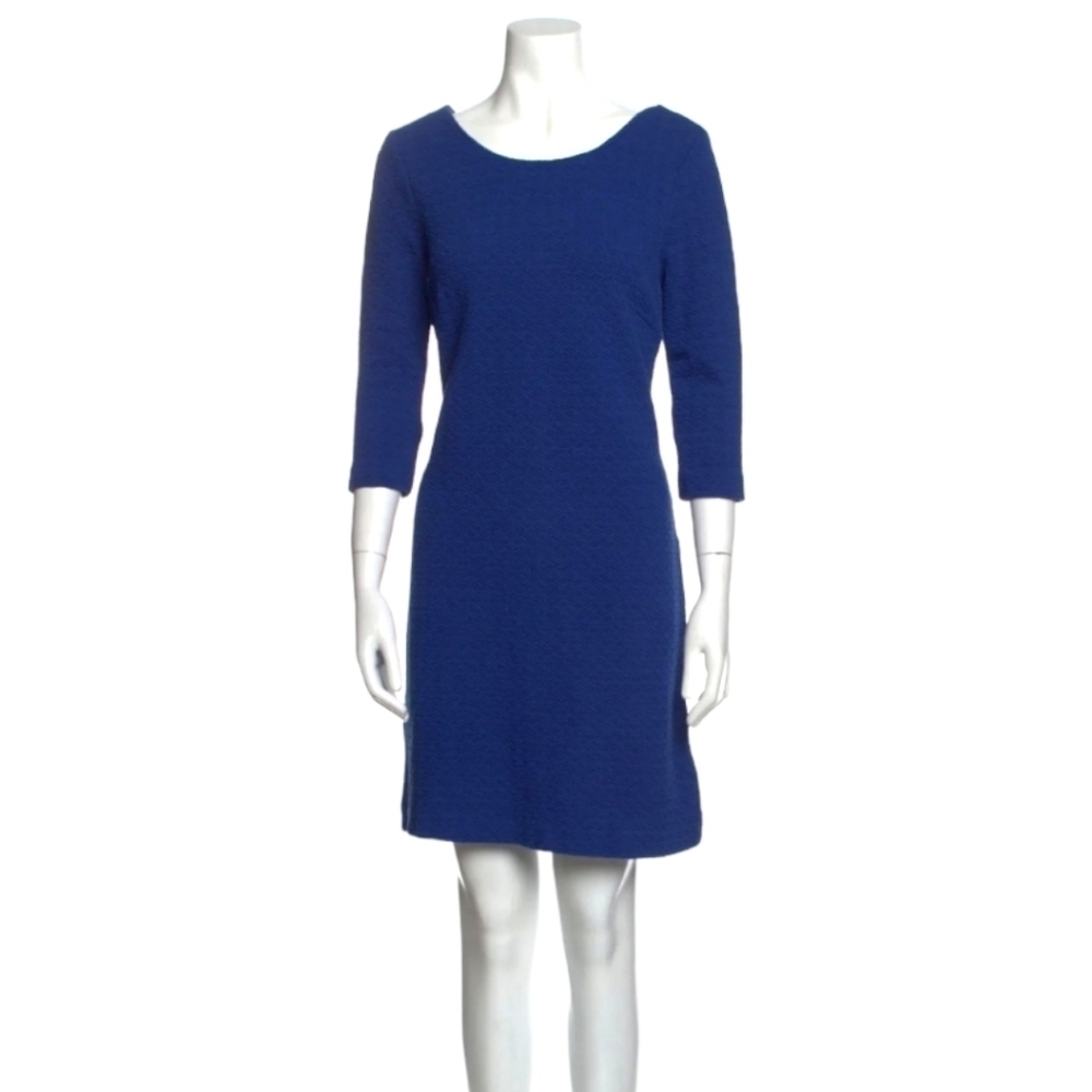 Ganni Royal Blue Textured A-Line Dress
